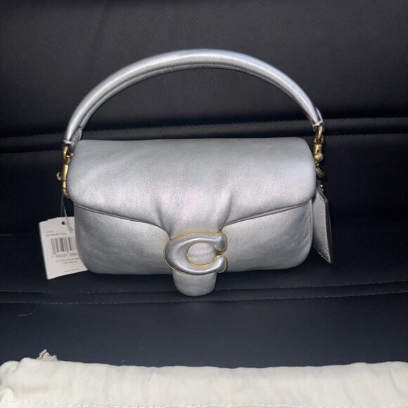 Chic Sleek Tabby 18 Leather Pillow Handbag - Picture 1 of 7